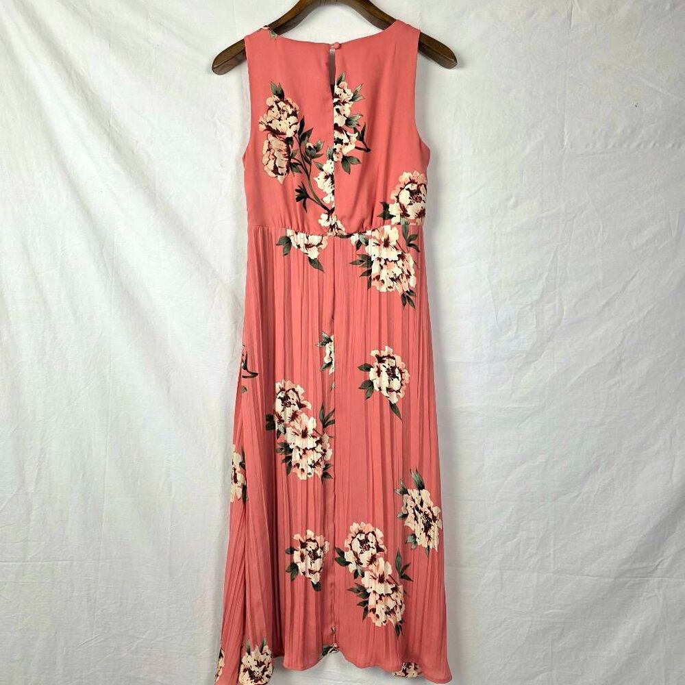 Christopher & Banks 6P Coral Floral Maxi Dress Petite - Picture 5 of 8